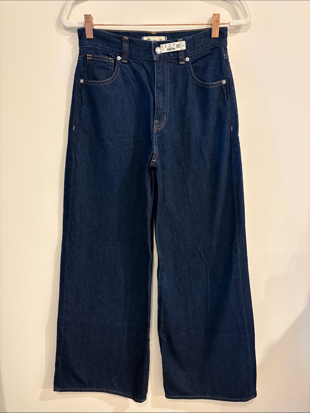 Madewell Women’s Dark Blue Wide-Leg Jeans
